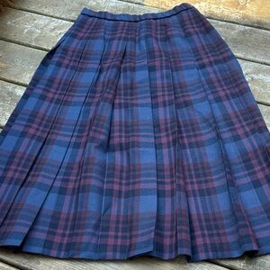 Pendleton 100% wool Plaid Blue and Red Women's Skirt size 8P
